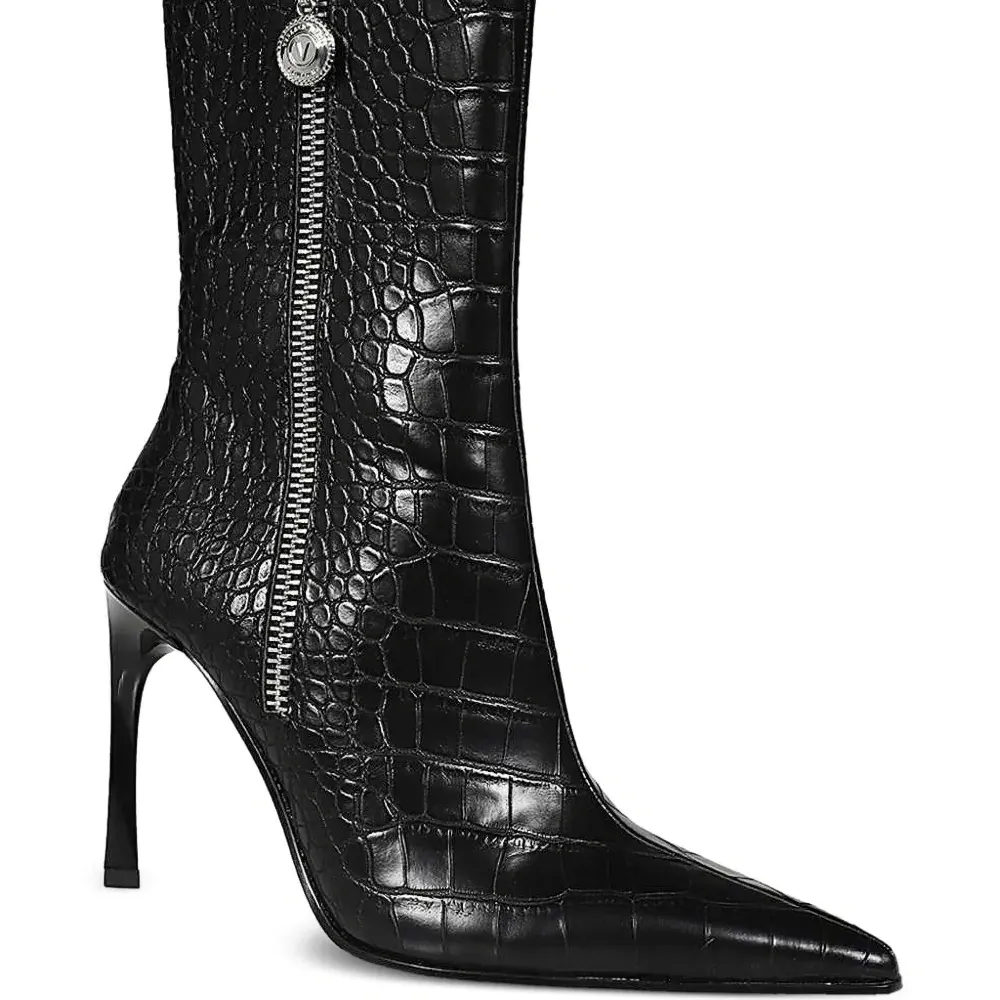 Ботильоны с тиснением под кожу крокодила