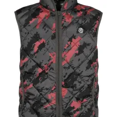 Стеганый жилет с камуфляжным принтом
