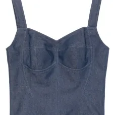 Джинсовый топ без рукавов