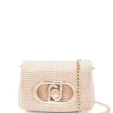 Мини-сумка через плечо с кристаллами