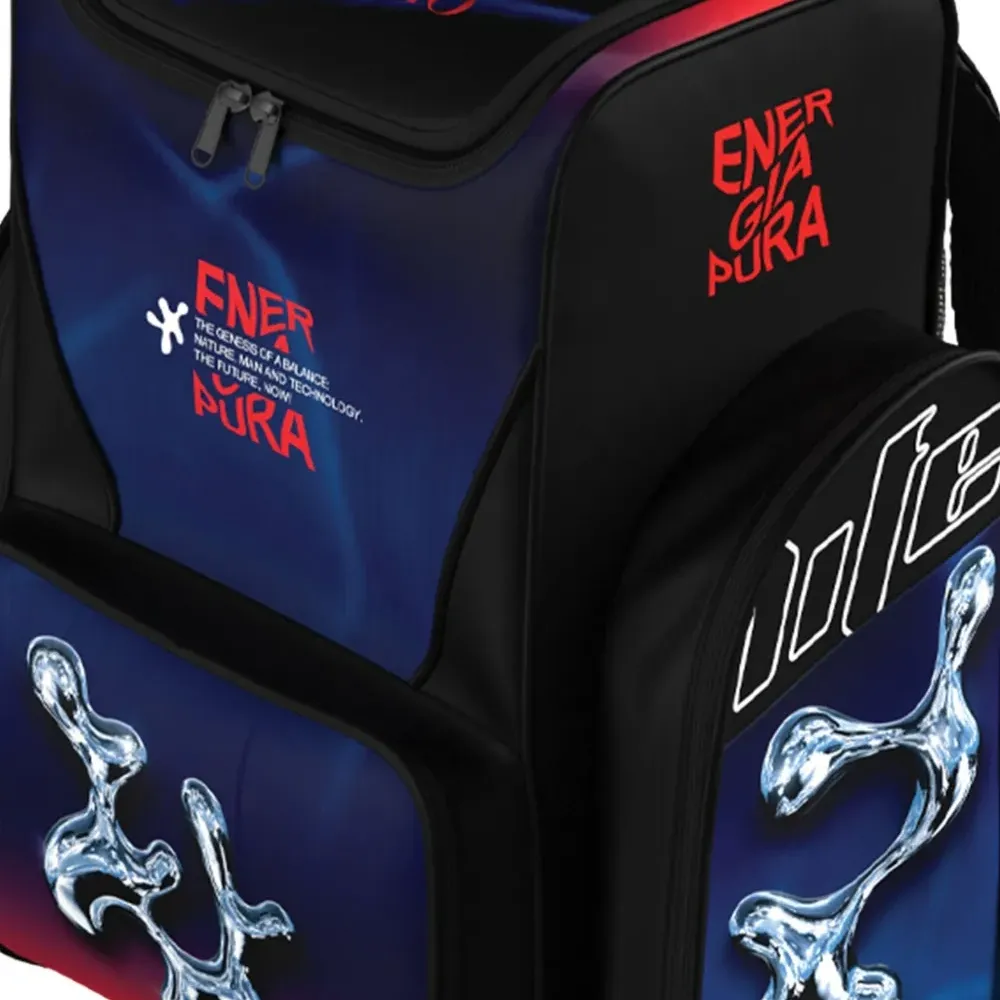 Рюкзак с принтом в виде жидких разводов и двойной молнией