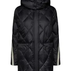 Стеганая куртка с полосатыми деталями Стеганая куртка с полосатыми деталями