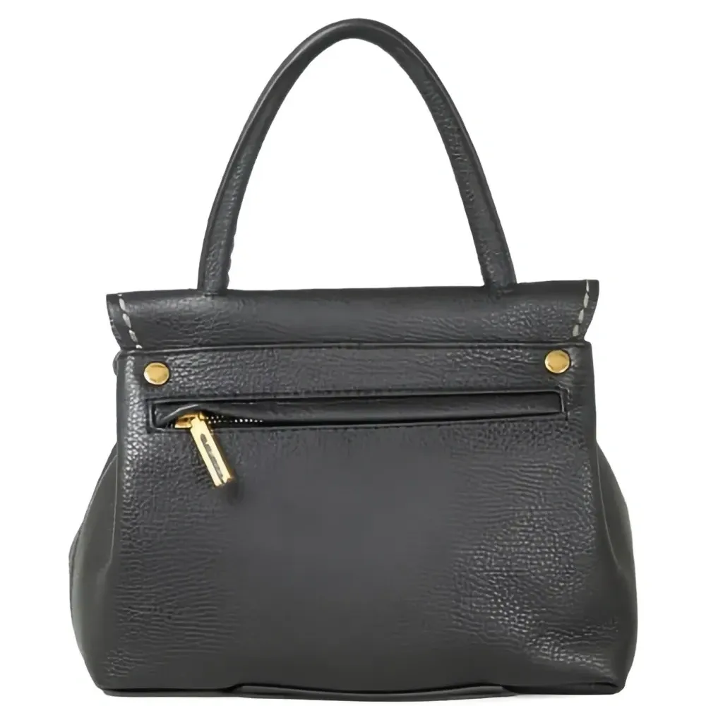 Кожаная сумка с поворотным замком