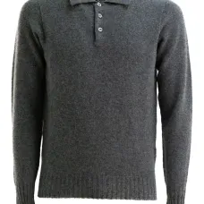 Шерстяное поло на пуговицах