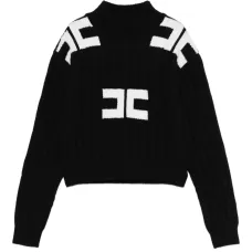 Свитер фактурной вязки с логотипом