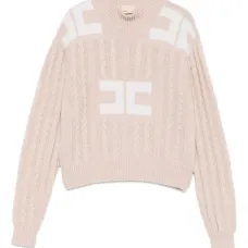 Свитер фактурной вязки с логотипом