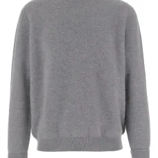 Свитер в рубчик с круглым вырезом