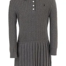 Платье-поло с плиссированным дизайном