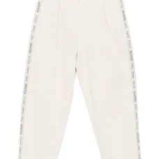 Брюки со складками и логотипом