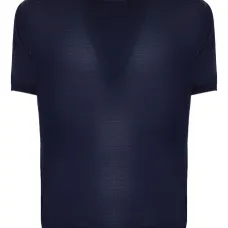 Футболка с отделкой в рубчик