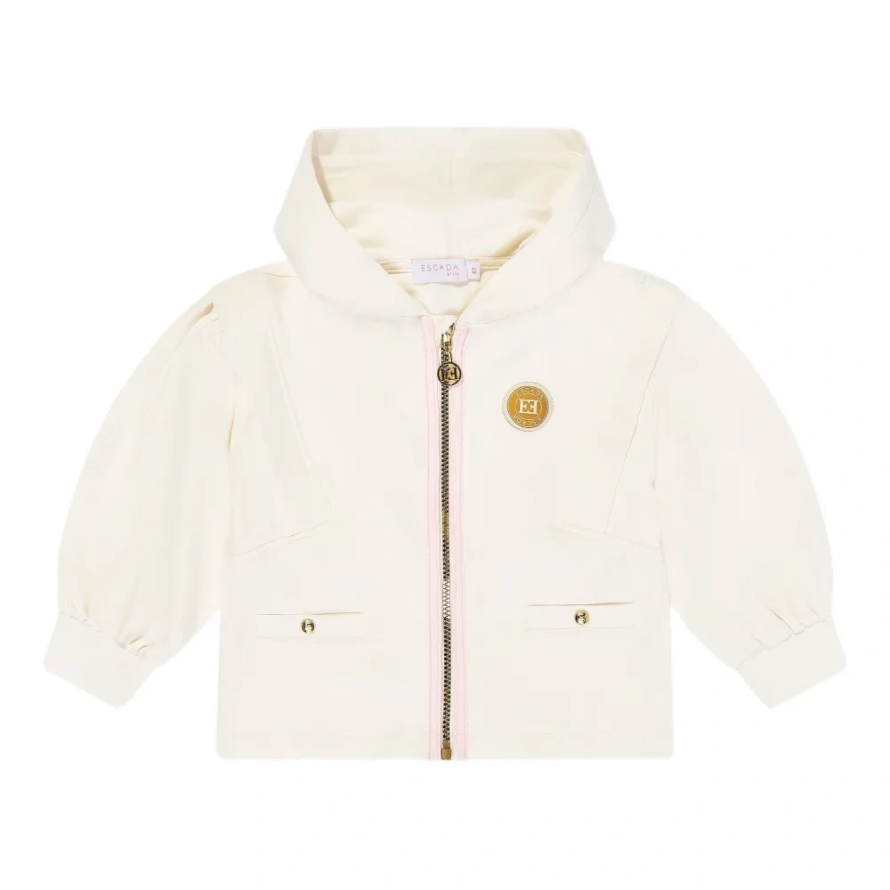 Худи с объемными рукавами и нашивкой-логотипом