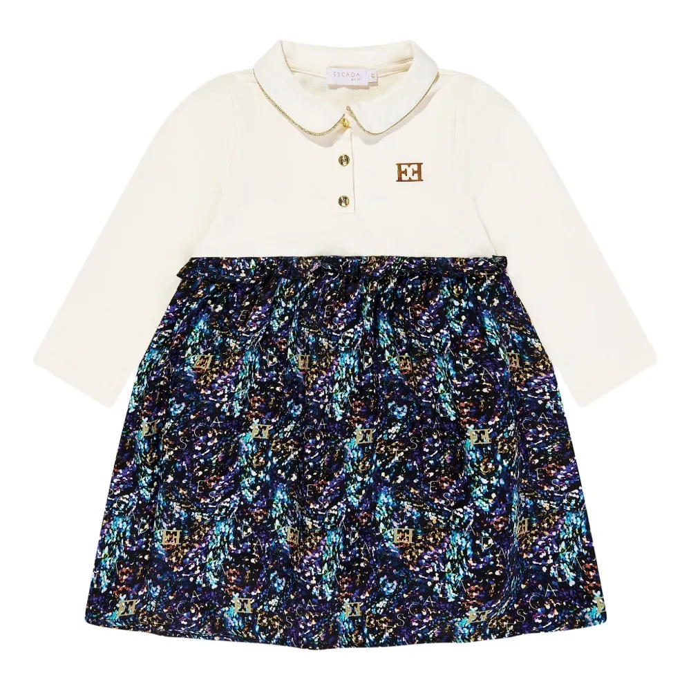 Платье-поло с графическим принтом