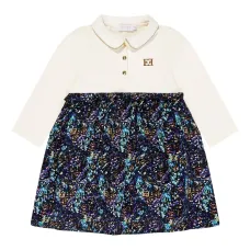 Платье-поло с графическим принтом