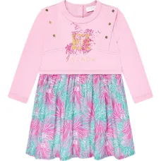 Платье с цветочным принтом и логотипом