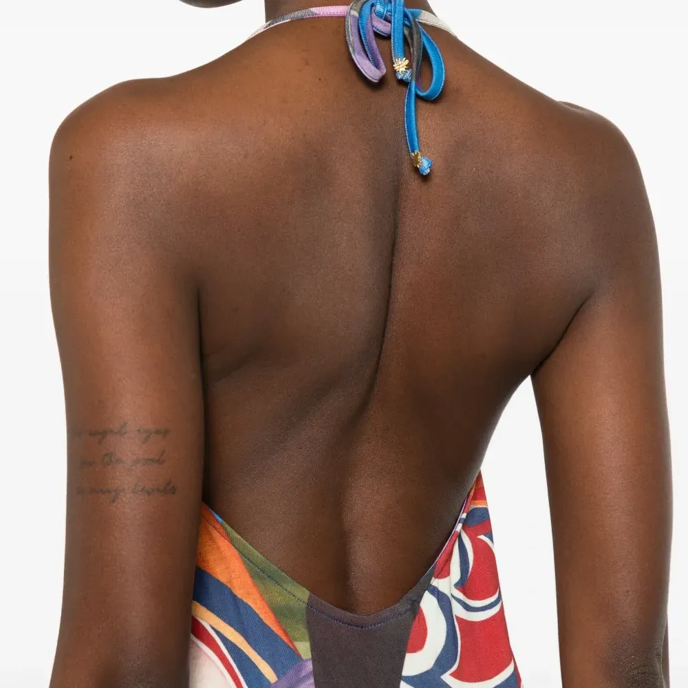 Мини-платье с цветочным принтом