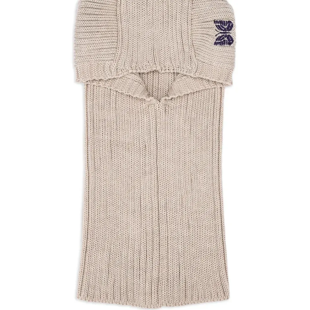 Рифленая балаклава с вышитыми бабочками Рифленая балаклава с вышитыми бабочками