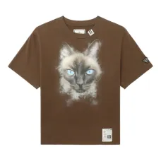 Cat-print cotton T-shirt