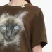 Cat-print cotton T-shirt