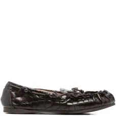 Лоферы из тиснёной кожи