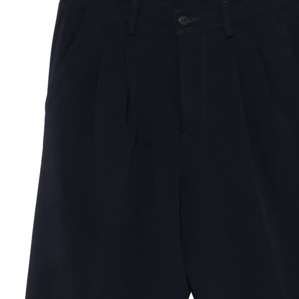 Брюки прямого кроя со складками