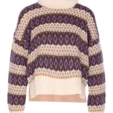 Свитер с высоким воротником и узором