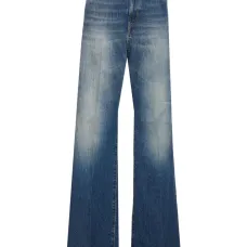 Джинсы с пятью карманами и бахромой