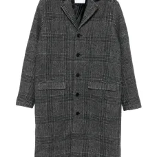 Однобортное пальто в клетку