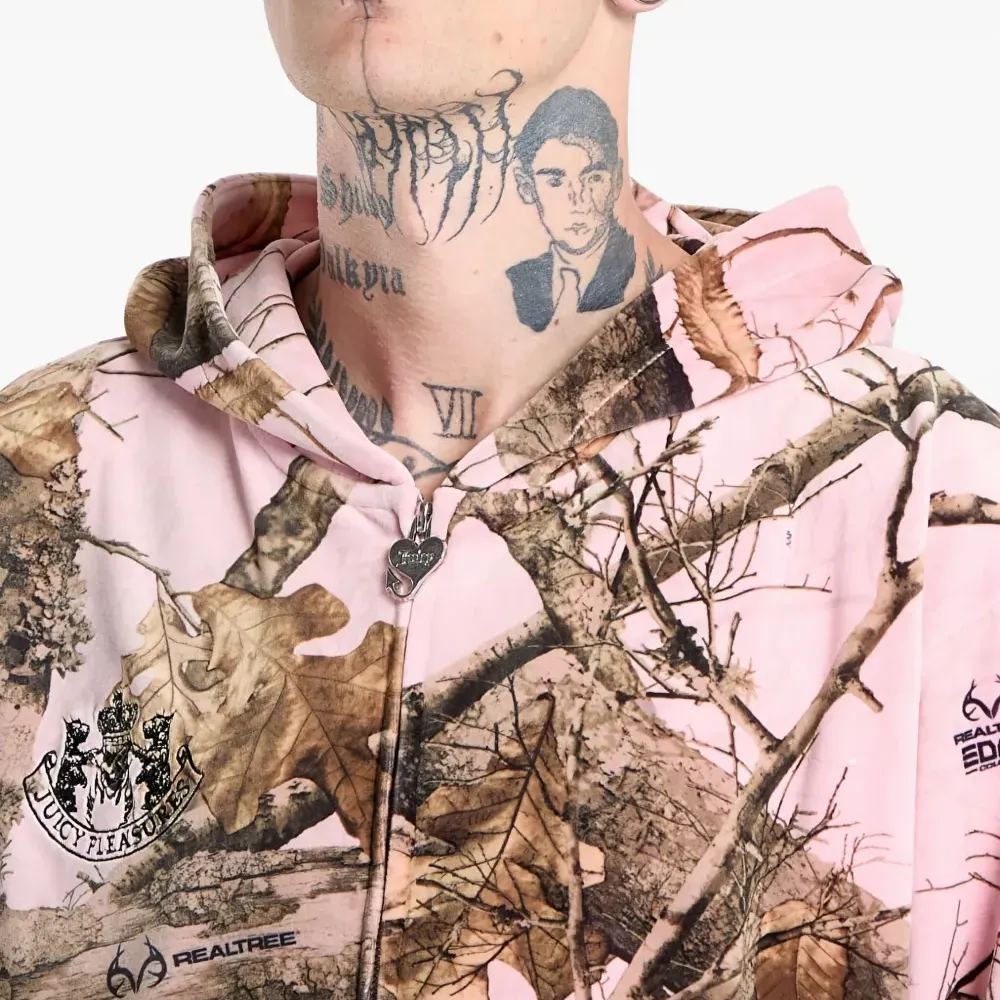 Худи на молнии с принтом