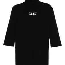 Свитер в рубчик с высоким воротником