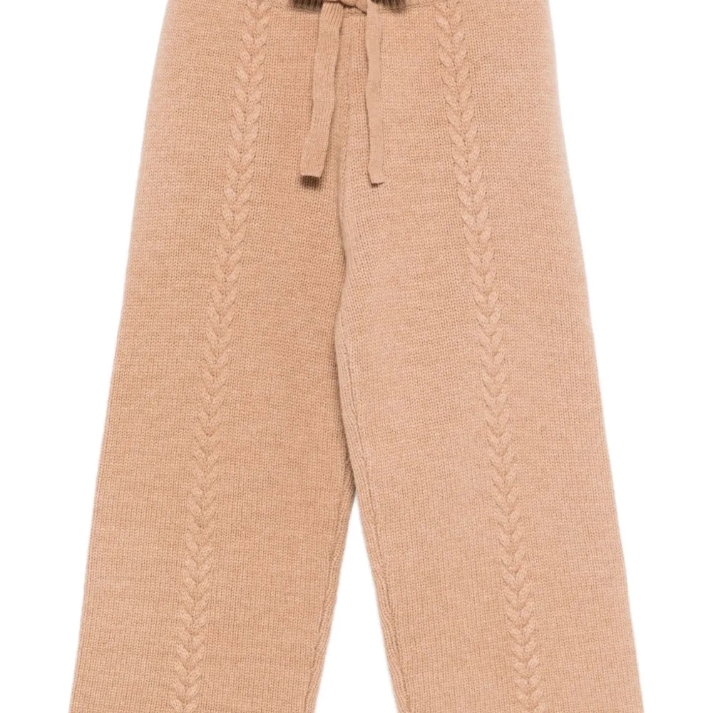 Брюки фактурной вязки с кулиской