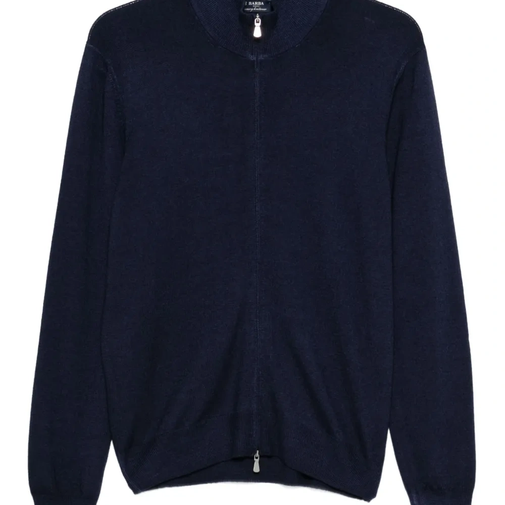 Шерстяной свитер с воротником на молнии