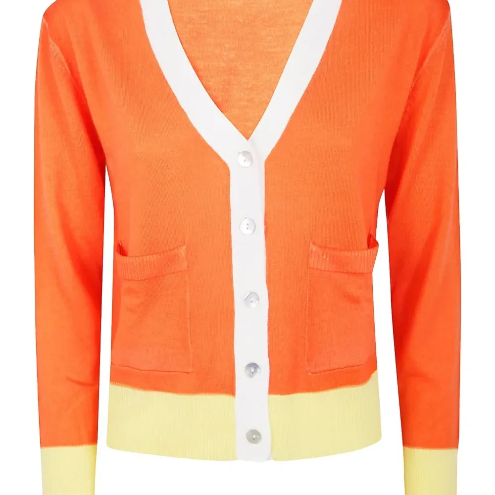 Кардиган из шерсти с контрастной отделкой