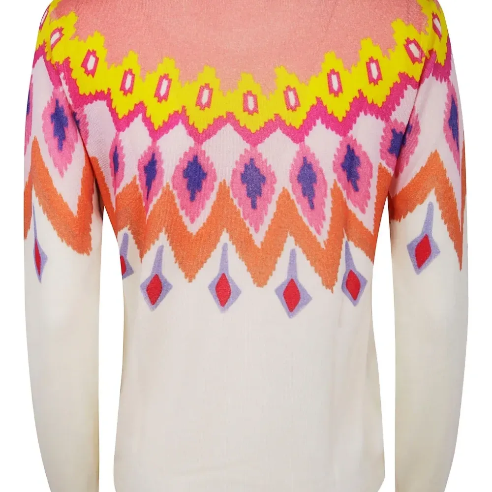 Шерстяной свитер с абстрактным принтом