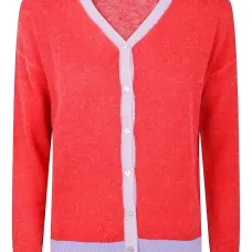 Кардиган с контрастными вставками