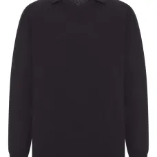 Шерстяной свитер с воротником поло