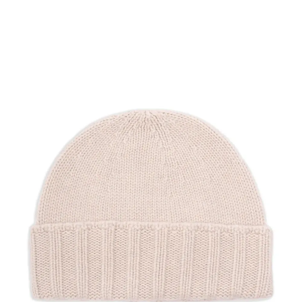 Кашемировая шапка бини в рубчик