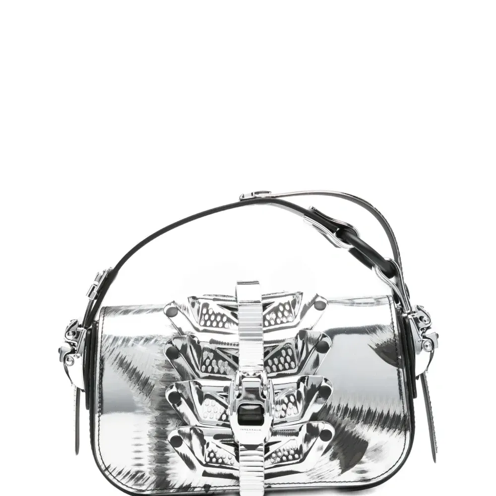 Сумка-тоут с эффектом металлик