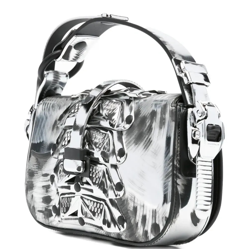 Сумка-тоут с эффектом металлик