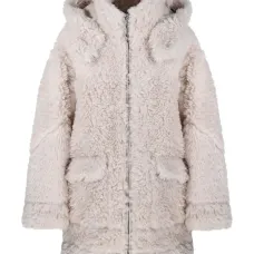 Пальто с флисовой подкладкой и капюшоном