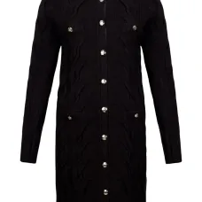 Вязаное платье с пуговицами