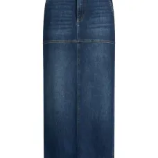 Джинсовая юбка с разрезом