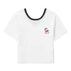 Топ в рубчик с вышивкой Топ в рубчик с вышивкой