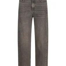 Джинсы со стиркой "под камень" и нашивкой с логотипом