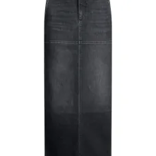 Джинсовая юбка с разрезом