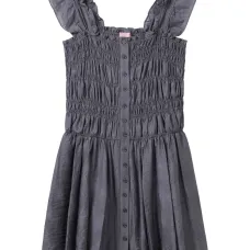 Платье миди с оборками