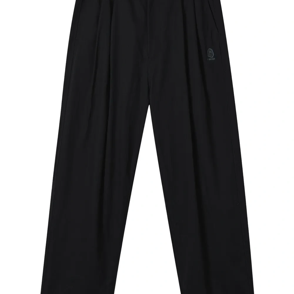 Брюки со складками и логотипом