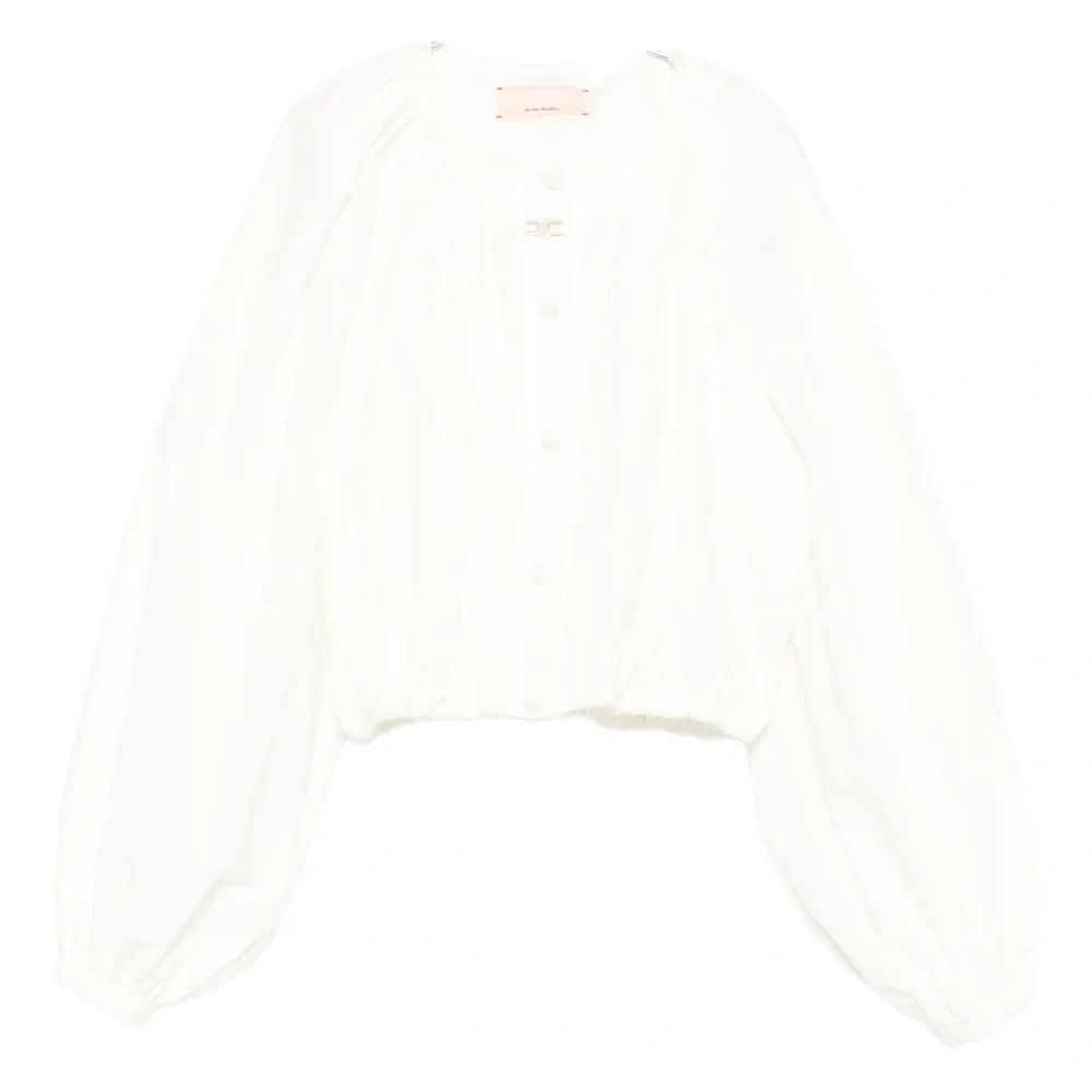 Блузка с вышитым логотипом