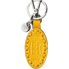 Брелок для ключей овальной формы из кожи