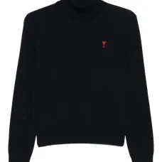 Свитер с высоким воротником и монограммой Ami De Coeur