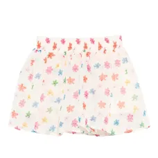 Юбка с эластичным поясом и цветочным принтом